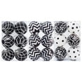 thumbnail image 5 of AYktou 6ct Christmas Balls-Black and White Ball Shatterproof Hanging Decorations Stripe Dot Christmas Tree Decorations for Home and Holiday Party Christmas Trees Accessories,6cm/2.4", 5 of 9