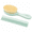 Mint Green, variant on Parcelona French Grooming Combo 6” Celluloid Baby Brush and Comb for Toddlers (Blue)