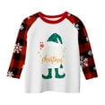 thumbnail image 4 of gcong Christmas Shirts for Girls Xmas Tree Print Raglan Long Sleeve Loose Shirts Crew Neck Tops Baggy Snowflake Blouse Size 3-12 Years, 4 of 5