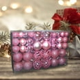 thumbnail image 6 of yotijay 100 Pcs Christmas Baubles Ornament Hanging Balls Baubles Unbreakable for Outdoor Pink, 6 of 9