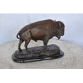 thumbnail image 6 of Nifao Bison standing and looking down Bronze Statue – Home Decor Sculpture, 11"L x 6"W x 8"H, 6 of 14
