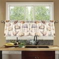 thumbnail image 4 of Yayeee Kitchen Curtains Tier Set of 2 Light Filtering 57"x24" Over Sink Window Panels, Watercolor Seashells, 4 of 7