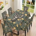 thumbnail image 2 of TSOVTHRID Deer Elk Camo Hunting Print Chair Covers Set of 6 and Table Cloth, Stretch Chair Slipcovers Table Cloth Decor, Washable Removable Chair Protector Chair Covers for Dining Room, 2 of 6