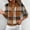 Gold, variant on FNFHFY Women's Cropped Plaid Jacket Open Front Flannel Shacket Casual Long Sleeve Blazer Jackets 2025 Fall Checkered Coat