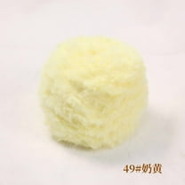 NAMZI 200g Soft Plush Chunky Chenille Yarn, Bulky Thick Fluffy Knitting Yarn, Essential for Crocheting, Hand-Knitted Blankets & Cozy Crafts ,Light Yellow