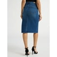 thumbnail image 5 of Sofia Jeans Women's Denim Pencil Skirt, Below the Knee Length, Sizes 2-18, 5 of 5
