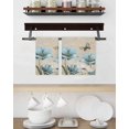 thumbnail image 3 of Spring Flowers Kitchen Dish Towels for Drying Dishes Set of 3, Vintage Rustic Tulips Floral Butterfly Khaki Waffle Weave Microfiber Hand Tea Bathroom Towels Quick Dry & Absorbent Towel 15.7x23.6, 3 of 7