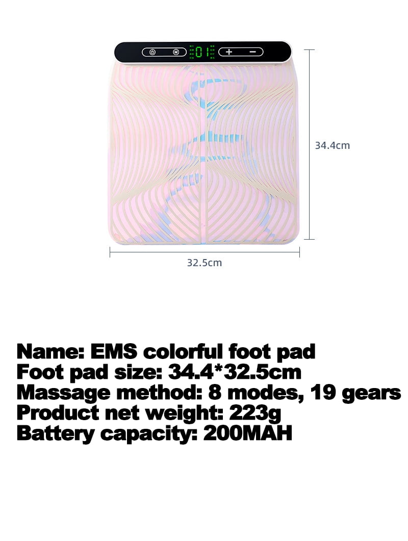 EMS Foot Massager Mat for Muscle Relaxation, Electrical Feet Stimulation Massage Pad for Plantar Fasciitis & Neuropathy Pain Relief, Deep Tissue Electric Muscle Stimulator