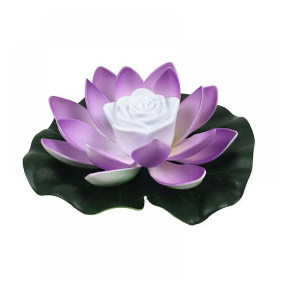 Lotus Floating Lanterns - Beautiful Large 7 inch Artificial Floating Colorful Lotus with LED Lights for Your Romantic Decorations, Weddings, Memorials or Pool Décor, 1 Pack