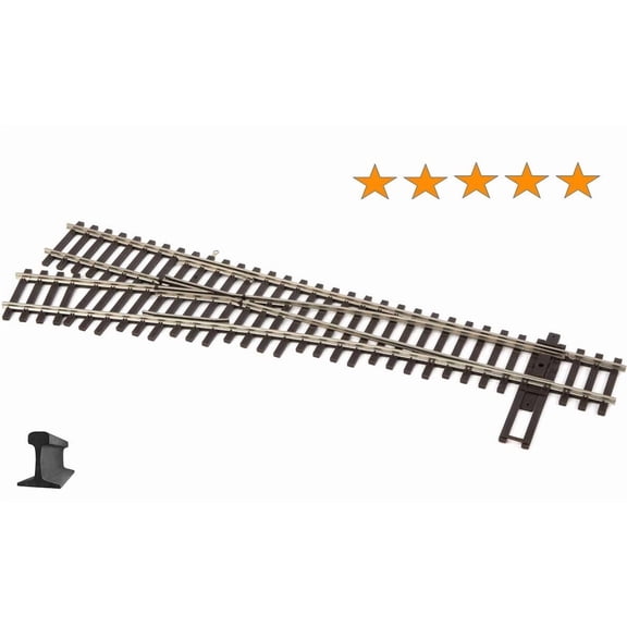 Walthers HO Scale Code 83 Track Nickel Silver DCC Friendly #4 Left Hand Turnout