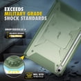 thumbnail image 6 of Fintie Shockproof Case for Samsung Galaxy Tab S10 Lite/ S10 FE/ S9 FE 5G 10.9 Inch/Tab S9 11 Inch, Tuatara Rugged Unibody Hybrid Bumper Kickstand Cover Built-in Screen Protector, Green, 6 of 10