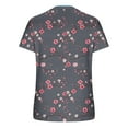 thumbnail image 4 of Perfectbot Women Blouses Crew Neck Short Sleeve Casual Classic Print Summer T-Shirts Size S-2XL, 4 of 5