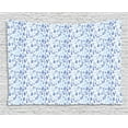 thumbnail image 1 of Blue and White Tapestry, Watercolor Style Herbs Fresh Nature Meadow Field Pattern, Wall Hanging for Bedroom Living Room Dorm Decor, 60W X 40L Inches, Violet Blue Baby Blue White, by Ambesonne, 1 of 2