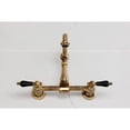 thumbnail image 4 of Kingston Brass KS1263PKL Duchess Double-Handle Wall-Mount Bridge Kitchen Faucet, Antique Brass, 4 of 7