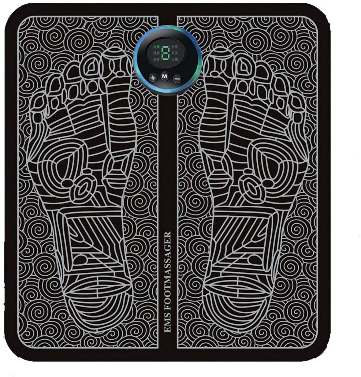 EMS Foot Massager USB Rechargeable Electric Foot Stimulator Massager, 6 Modes 9 Intensity, Improves Circulation, Relax Stiffness Muscles Relieve Feet and Legs Pain