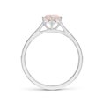 thumbnail image 2 of ANGARA Natural Six Prong-Set Round Morganite Cathedral Engagement Ring in 14K White Gold for Women | Birthday, Anniversary, Jewelry Gift for Women | Natural Morganite Ring, 2 of 7