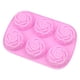 thumbnail image 1 of Moldes de Silicona para Jabón en Forma de Rosa, 6 Cavidades, Molde de Flores para Hacer Jabones Artesanales, Velas, Chocolate y Manualidades, Color Rosa, 1 of 4