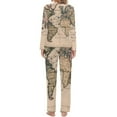 thumbnail image 4 of Old World Map 1714 Pajamas Country Map Cute Pajama Set Lady Two Piece Night Oversized Custom Sleepwear Birthday Gift, 4 of 7