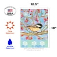 thumbnail image 2 of Toland Home Garden Winter Woods Chickadee Bird Winter Flag Double Sided 12x18 Inch, 2 of 5