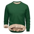 thumbnail image 4 of Chiccall Mens Fleece Sweatshirts Crewneck Long Sleeve Solid Pullover Tops Fall Winter Warm Comfy Casual Loose Fit Sweatshirts, 4 of 5