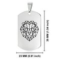 thumbnail image 2 of Stainless Steel Geometric Polygon Lion Animal Dog Tag Keychain Circle Ring, 2 of 2