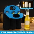 thumbnail image 4 of Aspire 6-Bottle Beer Can Carrier Tote, Neoprene Bottle Cooler Bag, Water Beer Bottle Holder for Travel with Handle - Blue, 4 of 6