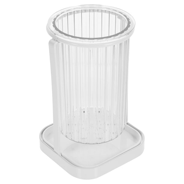 BESTYASH Utensilios De Cocina Transparente Con Soporte Para Y Tenedor Compacto