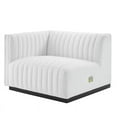 thumbnail image 3 of Modway Conjure Channel Tufted Upholstered Fabric Sofa in Black/White, 3 of 5