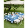 thumbnail image 4 of Outdoor Tablecloth with Umbrella Hole for Patio/Picnic/Party/Camping, Sea Starfish Waterproof Table Cloth Rectangle Table Cover Washable, Watercolor Ocean Starfish Summer Blue (54"x 80"), 4 of 8