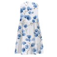 thumbnail image 4 of WTOBBY Women's Casual Fashion Breathable V-Neck Vest with Pockets Floral Holiday Dress, Summer Lightweight Design for Comfort, Perfect for Beach and Outdoor Fun,Blue L, 4 of 4