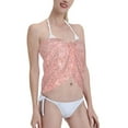 thumbnail image 4 of Disketp Rose Gold Pink Glitter Women Swimsuit Cover Up Short Chiffon Summer Beach Sarong Bikini Wrap Skirt Bathing Suit, 4 of 7