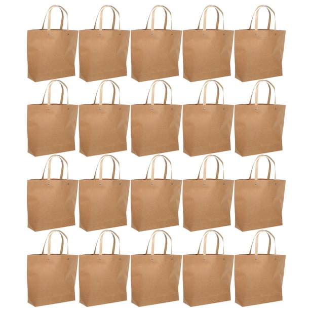 IDEANATEGRATE 25Ud Bolsas Kraft Vintage De Papel Marrón Con Asas Para Envoltura De Regalos Y Flores