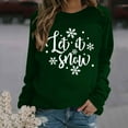 thumbnail image 2 of Let it Snow Womens Trendy Sweatshirts Casual Crewneck Pullover Tops Cute Snowflake Graphic T Shirts, 2 of 5