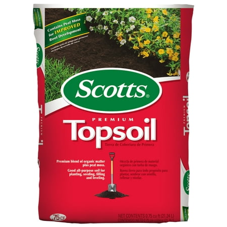 Scotts Premium Topsoil - 0.75 cu ft (Best Topsoil For Lawn)