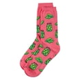 thumbnail image 3 of MeMoi Women's Pickles-Themed Rayon-Blend Novelty Crew Sock - Womens - Female, 9-11, Pink Lemonade, 3 of 4