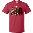 thumbnail image 3 of Inktastic Three Christmas Trees in Plaid and Leopard Print T-Shirt, 3 of 5