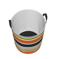 thumbnail image 3 of Balery Colorful Pastel Stripes Round Laundry Basket with Handles Waterproof Freestanding Laundry Hamper for Clothes Toys in the Dorm and Family-Small, 3 of 8