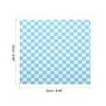 thumbnail image 2 of 100pcs Square Checkered Pattern Wax Paper Sheets 7" x 7", Blue, 2 of 7