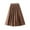 Coffee, variant on Summer Hot Saving! ITSUN Women's Solid Mesh Skirt High Waist A-line Skirt Elegant Half Length Skirt Beige Free Size