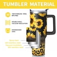 thumbnail image 4 of Sunflower Gifts Cup for Women Girls, 40oz Tumbler with Handle and Straw Lid, Stainless Steel Double Walled Insulated Mug Water Bottle, Sun Flowers Floral Lover Birthday Gift Idea, 4 of 6