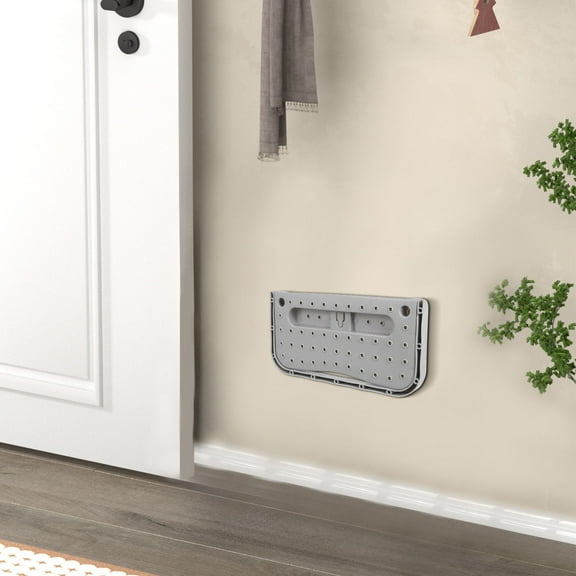 BESTOYARD Grey Wall Mounted Shoe Holder Space Saving Adhesive Entryway Organizer for Home Use