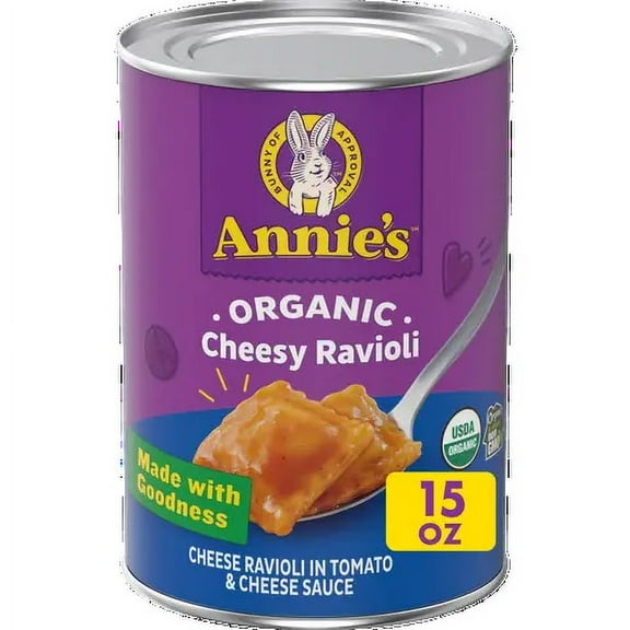 Pack of 12, Annies Organic Cheesy Ravioli in Tomato & Cheese Sauce, 15 oz