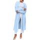 thumbnail image 3 of Suéteres Tipo Cárdigan Largos, Acogedores y Peludos para Mujer, Informales, de Larga y con Abertura Frontal, de Mohair. Azul Talla Única, 3 of 7