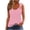Pink, variant on Womens Tank Tops Loose Top with Circular Jacquard and Polka Dot Print Stylish and versatile