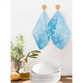 thumbnail image 2 of Blue Ombre Coastal Kitchen Dish Towels for Drying Dishes Set of 3, Sea Nautical Summer Beach Starfish Coral Waffle Weave Microfiber Hand Tea Bathroom Towels Quick Dry & Absorbent Towel 12x12, 2 of 7
