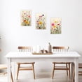 thumbnail image 3 of ZHONGYUTONG Flower Wall Art Set of 3 Watercolor Wildflower Paintings Colorful Floral Pictures Wall Decor Botanical Canvas Prints for Girls Room Decor Framed (11.00" x 14.00" x 3PCS), 3 of 5