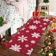 thumbnail image 3 of Garvee 2'x8' Christmas Area Rug Snowflake Printed Carpet, Washable Rug Non-Slip Soft Hallway Rugs Low Pile Foldable Xmas Decorative Floor Mats for Living Room Bedroom, 3 of 8