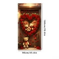 thumbnail image 5 of RyanK Valentine'S Day Gifts Valentine's Day Romantic Love Background Curtain Indoor Outdoor Valentine's Day Family Door Banner Party Bedroom Door Curtain, 5 of 6