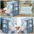 thumbnail image 5 of RENACLIPY 2Pcs Clear Blue Desktop Storage Box with Drawer for Household Organizer, 5 of 7