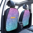 thumbnail image 4 of Zufioo Multicolor Glitter for Car Seat Kick-Proof Storage Pads 2 Pack, Anti-Stain Adjustable Car Seat Protectors for SUV, Jeep, Truck-One Size, 4 of 9